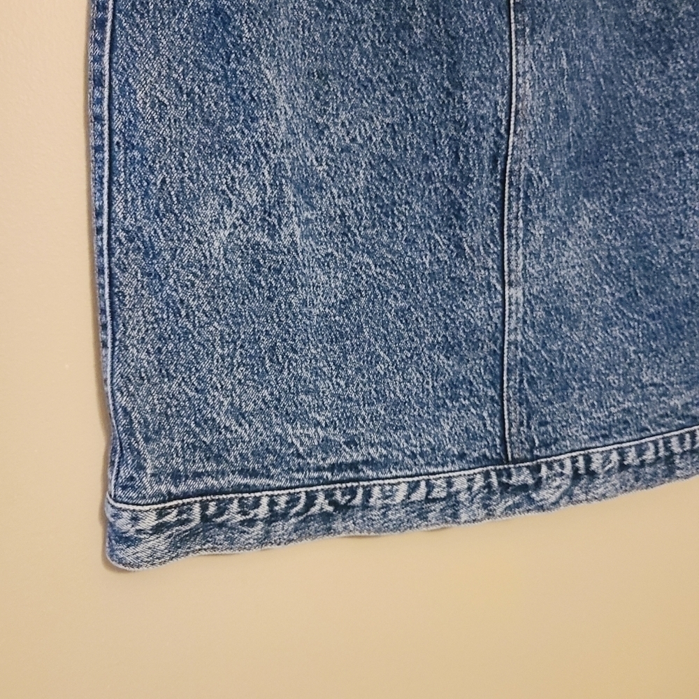 Lee Riders | Women's Vintage Acid Washed Denim Pencil Skirt (Size 12 Petite) - Picture 7 of 12